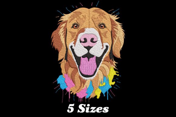Download Colorful Golden Retriever - Premium Resources