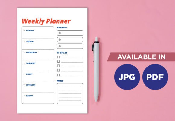 Download Weekly Planner Print Templates - Print templates Collection
