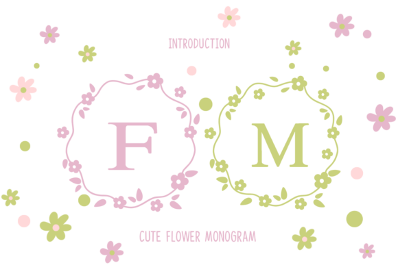 Download Cute Flower Monogram - Premium Resources
