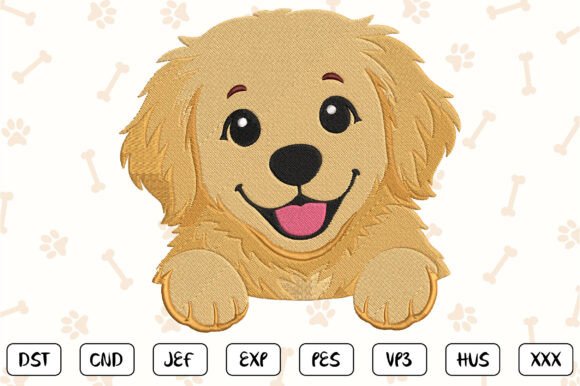 Download Golden Retriever Embroidery Design - Golden Collection