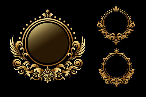 Download Golden Classic Circular Frame - Golden Collection
