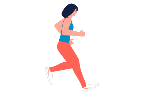 Download Athletic Woman Jogging. Person Training - Premium Resources