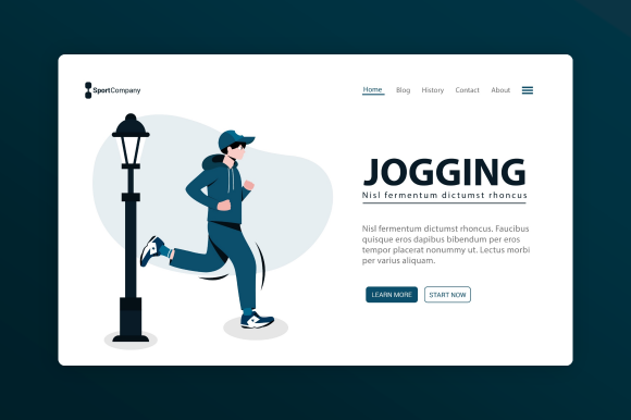 Download Website Illustration - Sport Jogging - Jogging Collection