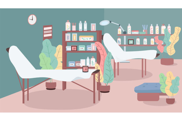 Download Cosmetology Salon Flat Illustration - Cosmetology Collection