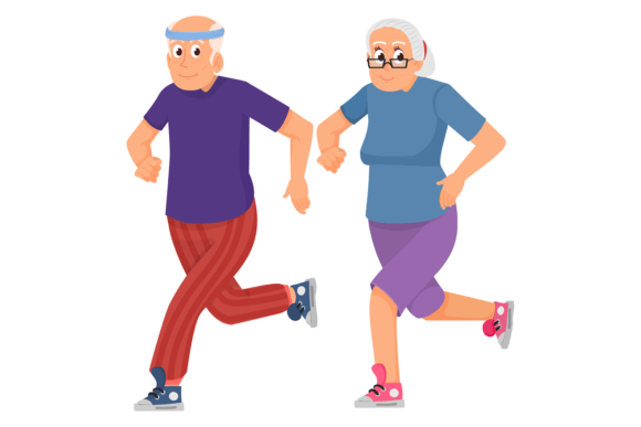 Download Running Old People. Seniors Jogging. Pen - Jogging Collection