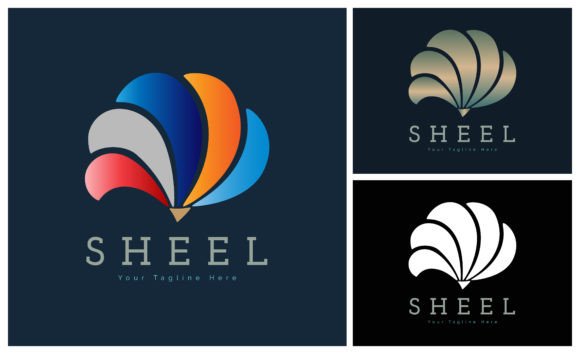 Download Clam Shell Pearl Colour Set Modern Logo - Modern logo Collection