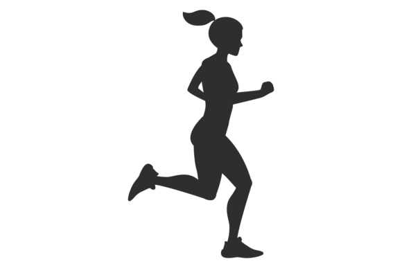 Download Jogging Woman Logo. Black Female Athlete - Jogging Collection