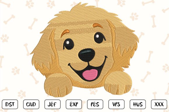 Download Golden Retriever Embroidery Design - Golden Collection