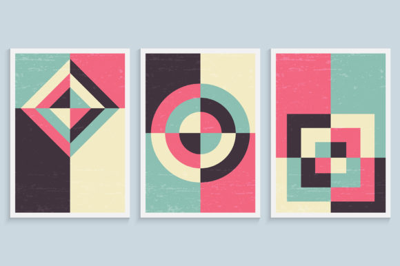 Download Minimalist Art Wall in Vintage Colors - Colors Collection