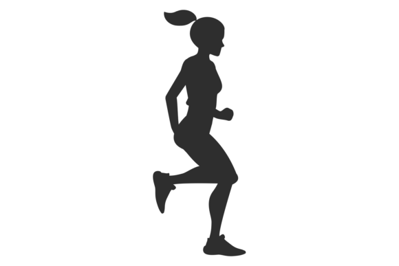 Download Running Girl Black Silhouette. Jogging E - Jogging Collection