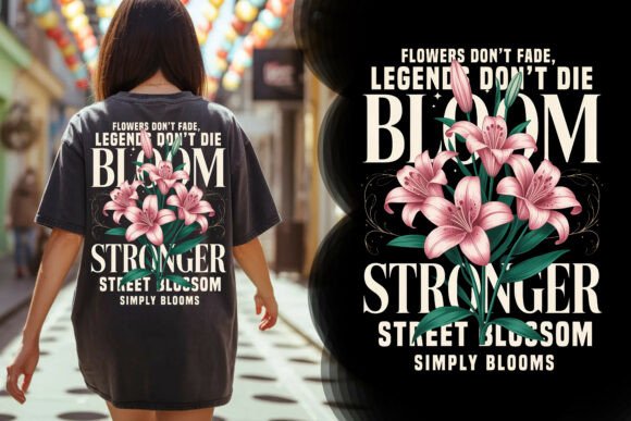 Download Bloom Stronger Floral Typography Tee - Floral Collection