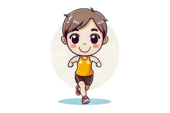 Download Cartoon Girl Jogging Cute Party - Jogging Collection