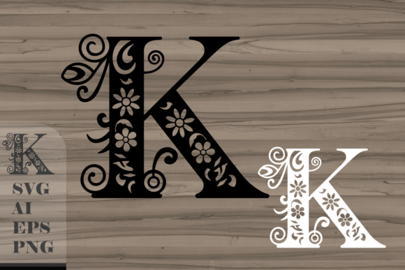 Download Floral Decorative Letter K - Floral Collection
